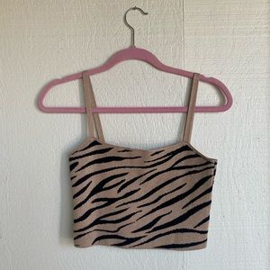 LULUS- tiger print crop top